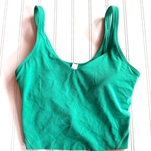 Women's Green Crop Tank Top